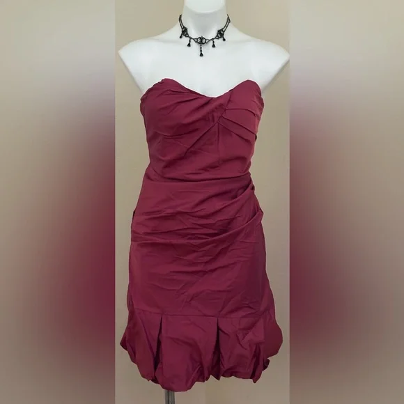 ARIELLA Strapless Orchard Pink Sweetheart Bodice Under Wire Bubble Dress Sz M - Picture 4 of 13